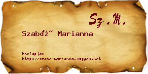 Szabó Marianna névjegykártya