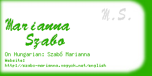 marianna szabo business card